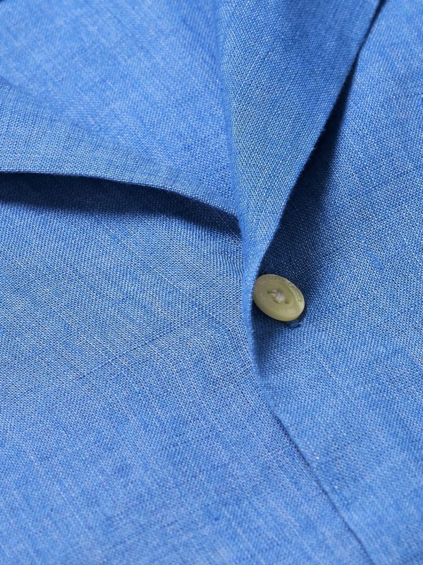 Angelo Camp-Collar Linen Shirt - CU Angelo Camp-Collar Linen Shirt - CU