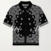 Logo-Embroidered Bandana-Jacquard Cotton Shirt Logo-Embroidered Bandana-Jacquard Cotton Shirt