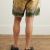 Printed Silk-Satin Drawstring Shorts - BK