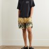Printed Silk-Satin Drawstring Shorts - OU