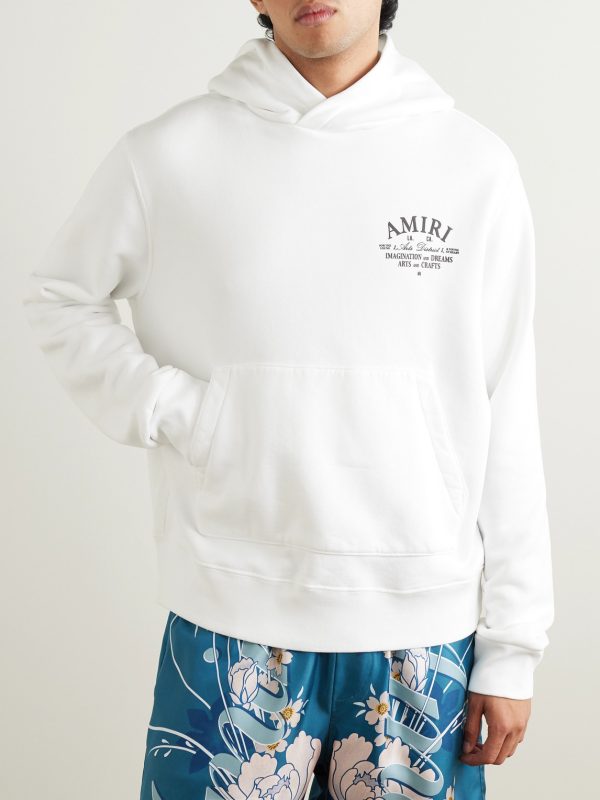 Logo-Appliquéd Embroidered Cotton-Jersey Hoodie - FR Logo-Appliquéd Embroidered Cotton-Jersey Hoodie - FR