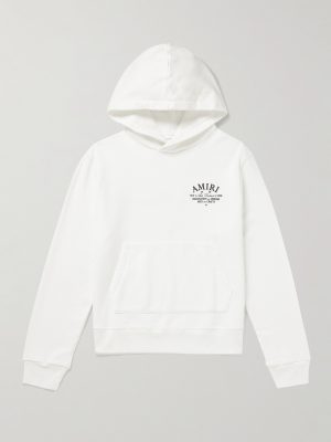Logo-Appliquéd Embroidered Cotton-Jersey Hoodie