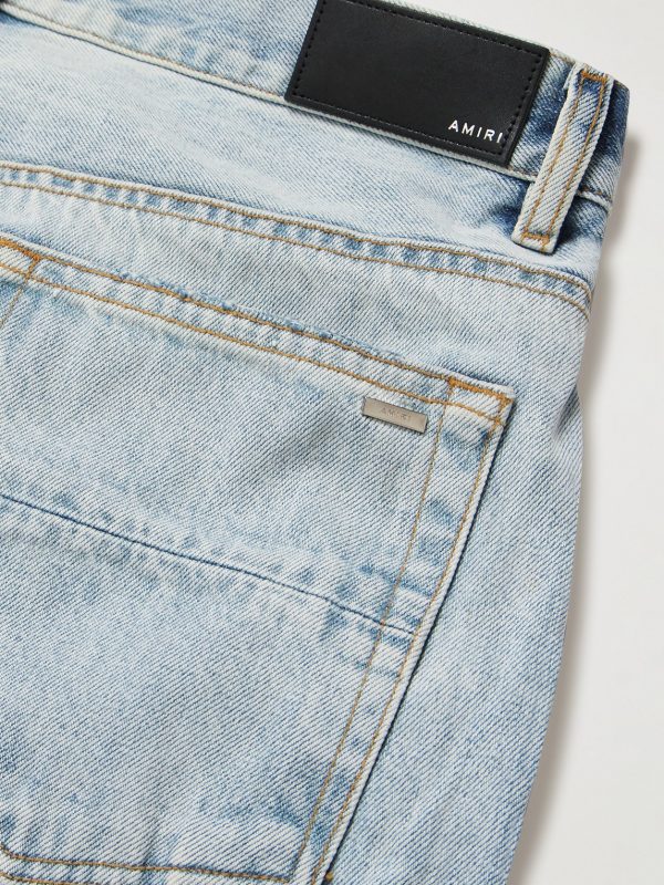 Carpenter Straight-Leg Distressed Patchwork Panelled Jeans - CU