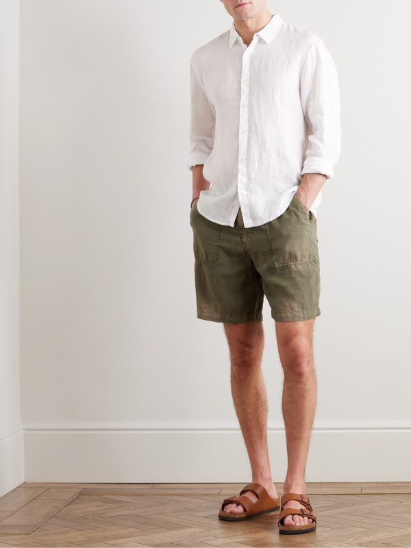 Garment-Dyed Linen Shirt - OU Garment-Dyed Linen Shirt - OU