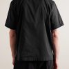 Convertible-Collar Cotton Shirt - BK