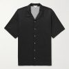 Convertible-Collar Cotton Shirt