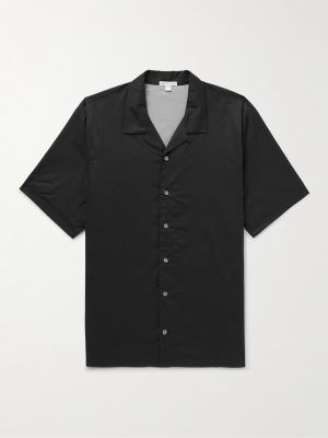Convertible-Collar Cotton Shirt