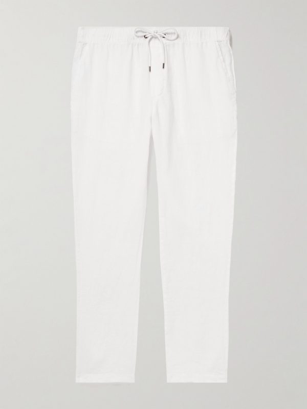 Garment-Dyed Straight-Leg Linen Trousers Garment-Dyed Straight-Leg Linen Trousers