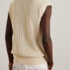 Crochet-Knit Cotton Sweater Vest - BK