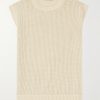 Crochet-Knit Cotton Sweater Vest