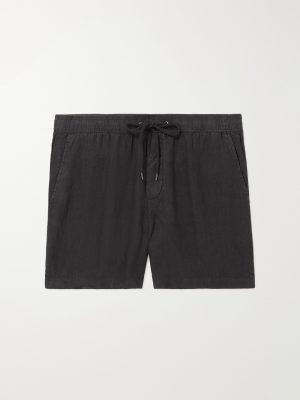 Straight-Leg Garment-Dyed Linen Drawstring Shorts Straight-Leg Garment-Dyed Linen Drawstring Shorts
