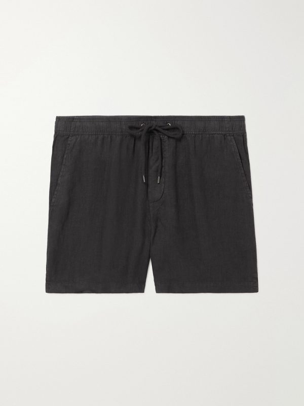 Straight-Leg Garment-Dyed Linen Drawstring Shorts Straight-Leg Garment-Dyed Linen Drawstring Shorts