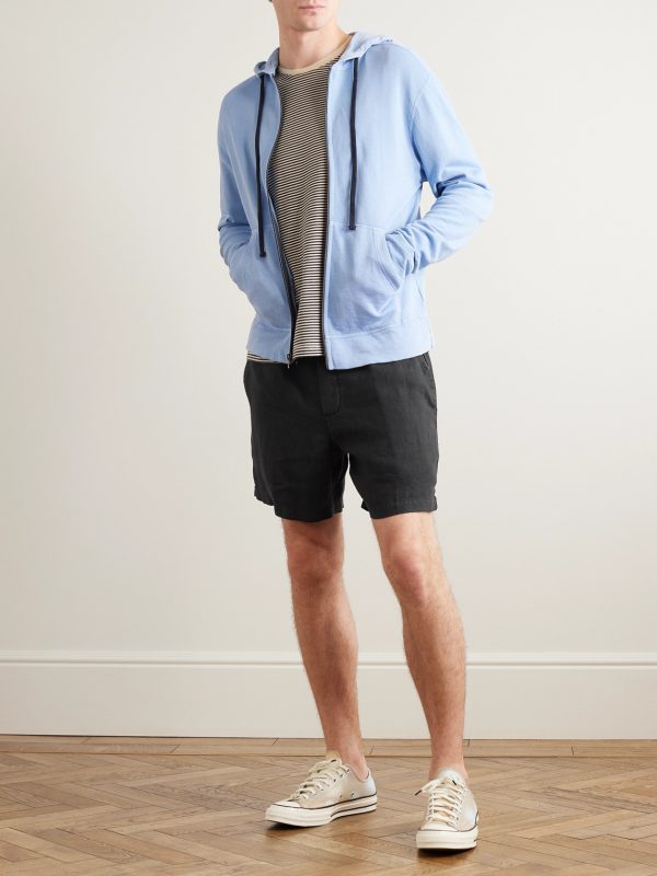 Straight-Leg Garment-Dyed Linen Drawstring Shorts - OU Straight-Leg Garment-Dyed Linen Drawstring Shorts - OU
