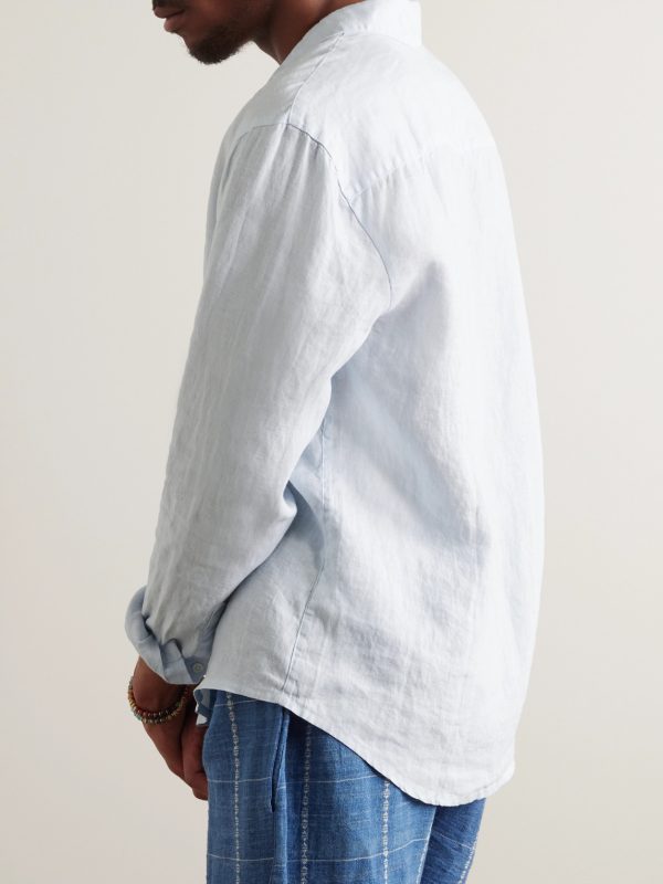 Garment-Dyed Linen Shirt - BK
