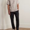 Garment-Dyed Straight-Leg Linen Drawstring Trousers - OU Garment-Dyed Straight-Leg Linen Drawstring Trousers - OU