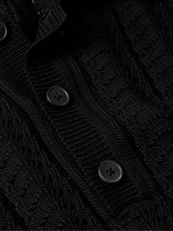 Pointelle-Knit Pima Cotton Polo Shirt - CU Pointelle-Knit Pima Cotton Polo Shirt - CU