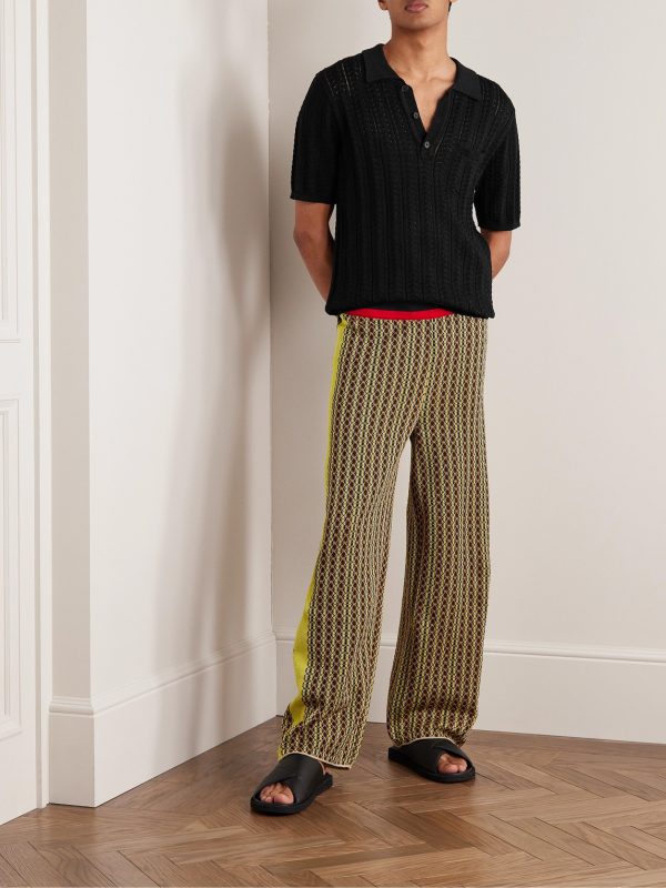 Pointelle-Knit Pima Cotton Polo Shirt - OU Pointelle-Knit Pima Cotton Polo Shirt - OU