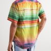 Todos Convertible-Collar Striped Lyocell Shirt - BK Todos Convertible-Collar Striped Lyocell Shirt - BK