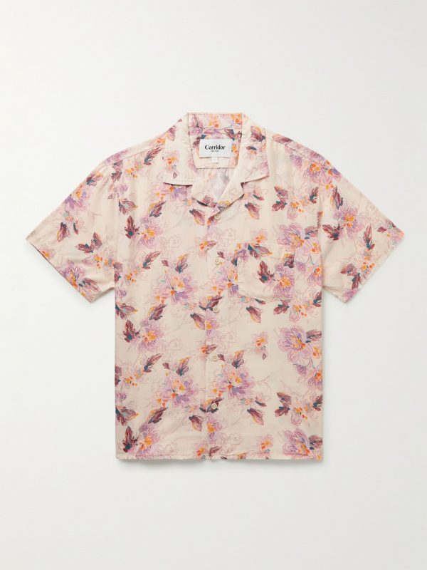 Novella Camp-Collar Floral-Print Lyocell Shirt Novella Camp-Collar Floral-Print Lyocell Shirt