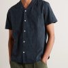 Camp-Collar Cotton-Jacquard Shirt - FR