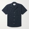 Camp-Collar Cotton-Jacquard Shirt