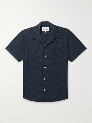 Camp-Collar Cotton-Jacquard Shirt Camp-Collar Cotton-Jacquard Shirt
