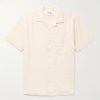 Camp-Collar Broderie Anglaise Cotton Shirt Camp-Collar Broderie Anglaise Cotton Shirt