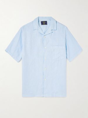 Camp-Collar Linen Shirt