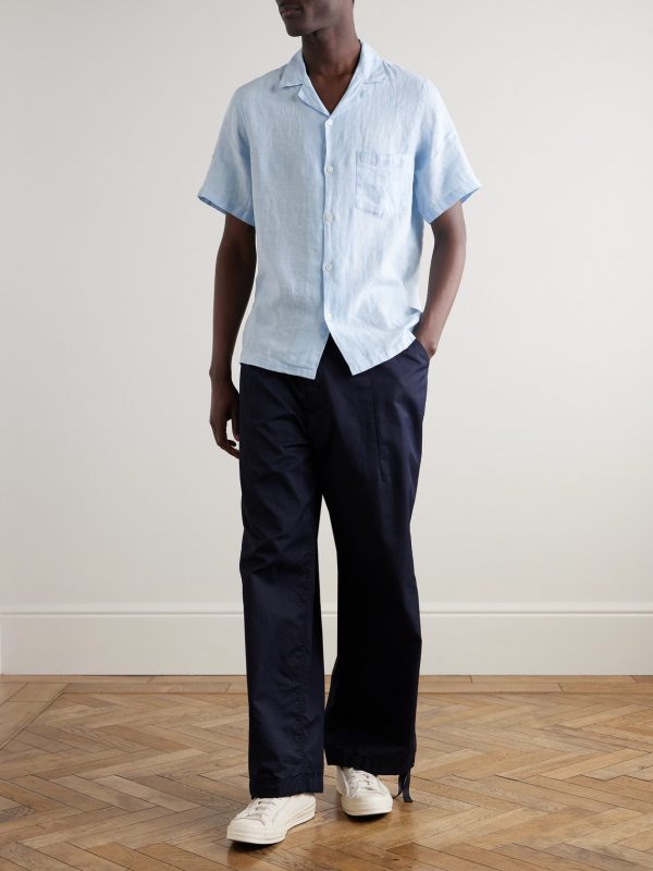 Camp-Collar Linen Shirt - OU Camp-Collar Linen Shirt - OU