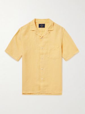 Camp-Collar Linen Shirt