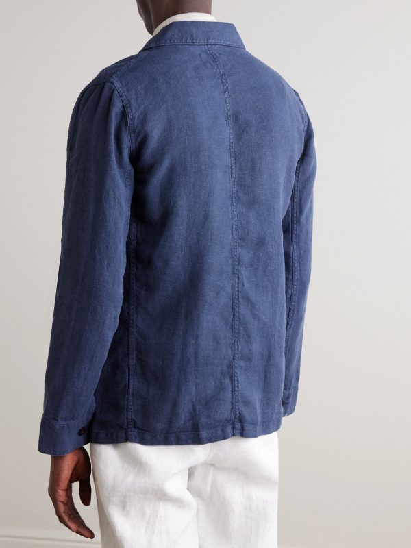 Labura Slim-Fit Linen Jacket - BK Labura Slim-Fit Linen Jacket - BK