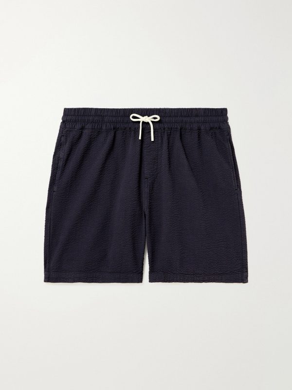 Atlantico Straight-Leg Cotton-Seersucker Drawstring Shorts Atlantico Straight-Leg Cotton-Seersucker Drawstring Shorts