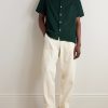 Convertible-Collar Cotton-Corduroy Shirt - OU Convertible-Collar Cotton-Corduroy Shirt - OU