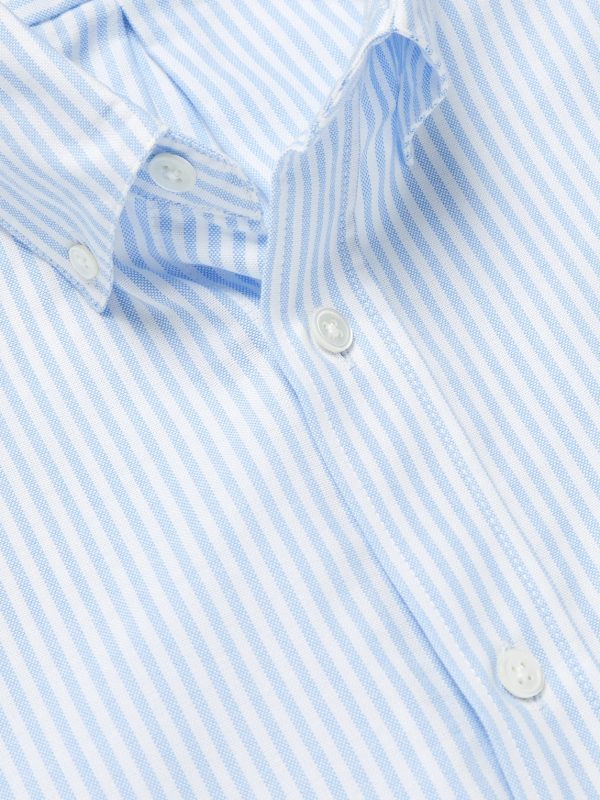 Belavista Button-Down Collar Striped Cotton Oxford Shirt - CU