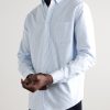 Belavista Button-Down Collar Striped Cotton Oxford Shirt - FR