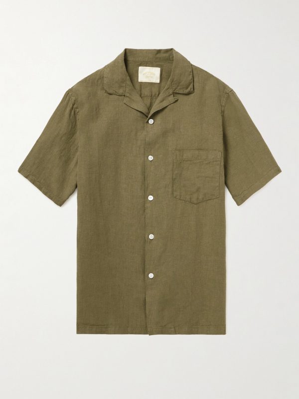 Camp-Collar Linen Shirt Camp-Collar Linen Shirt