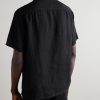Camp-Collar Linen Shirt - BK Camp-Collar Linen Shirt - BK