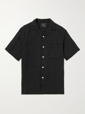 Camp-Collar Linen Shirt