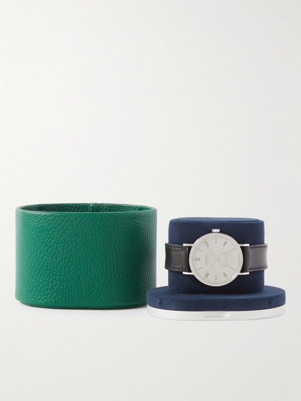 Theo Full-Grain Leather Watch Roll - BK Theo Full-Grain Leather Watch Roll - BK