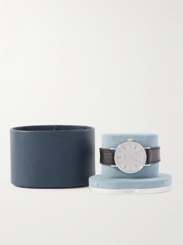 Theo Full-Grain Leather Watch Roll - BK Theo Full-Grain Leather Watch Roll - BK