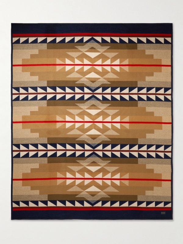 Medicine Bow Wool and Cotton-Blend Jacquard Blanket - E1 Medicine Bow Wool and Cotton-Blend Jacquard Blanket - E1