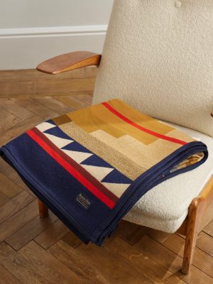 Medicine Bow Wool and Cotton-Blend Jacquard Blanket Medicine Bow Wool and Cotton-Blend Jacquard Blanket