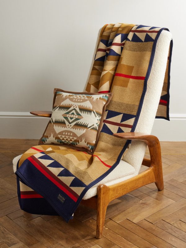 Medicine Bow Wool and Cotton-Blend Jacquard Blanket - OU Medicine Bow Wool and Cotton-Blend Jacquard Blanket - OU
