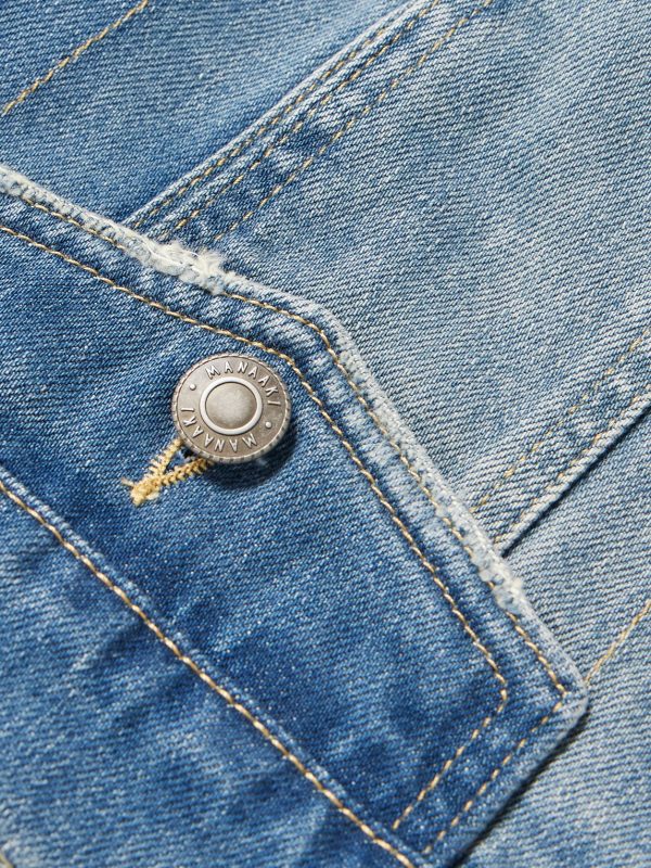 Hemi Embroidered Denim Trucker Jacket - E1
