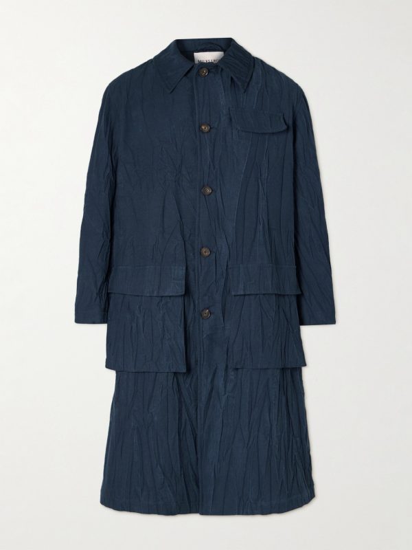 Crinkled Cotton-Twill Coat Crinkled Cotton-Twill Coat