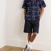 Convertible-Collar Embroidered Cotton Shirt - OU Convertible-Collar Embroidered Cotton Shirt - OU
