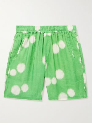 Assembly Straight-Leg Printed Linen Shorts Assembly Straight-Leg Printed Linen Shorts