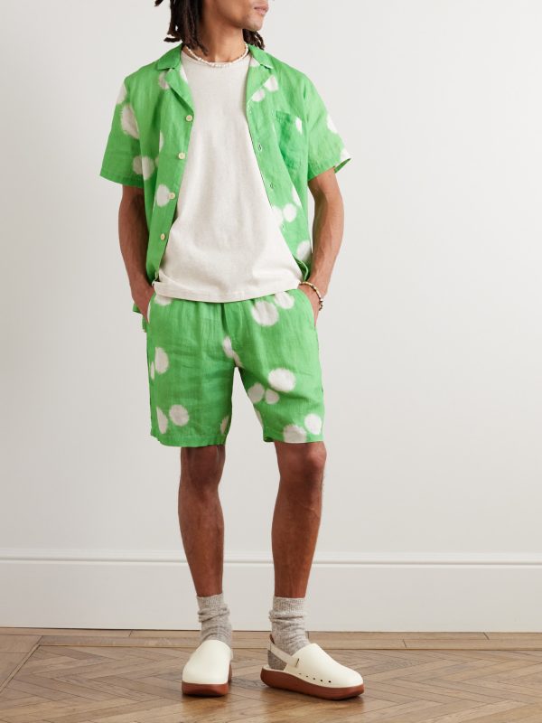 Assembly Straight-Leg Printed Linen Shorts - OU