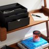 Panama Cross-Grain Leather Stationery Organiser - OU Panama Cross-Grain Leather Stationery Organiser - OU