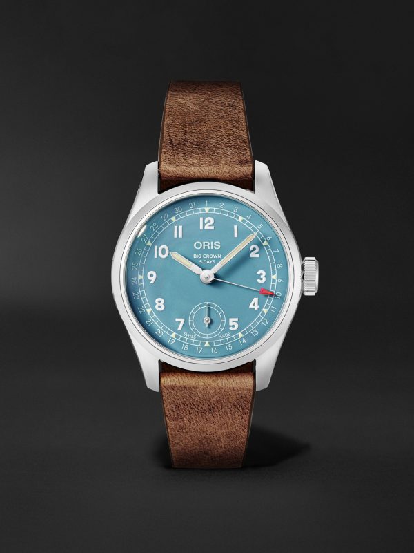 Big Crown Hand-Wound 38mm Stainless Steel and Leather Watch Ref. No. 01 473 7786 4065 Big Crown Hand-Wound 38mm Stainless Steel and Leather Watch Ref. No. 01 473 7786 4065